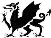 Welsh Dragon Halloween Stencil (Medium Difficulty Pattern)
