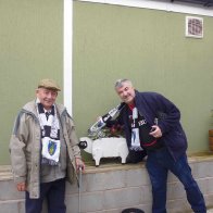 My and My late Uncle Granville (My Football Dad) in Leamington Spa following the Mighty  Martyrs.