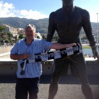 Madeira 2017 signing Ronaldo for Merthyr Town (even his statue moves quicker than our defence)