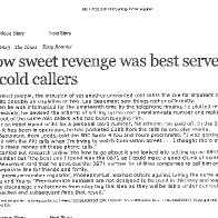 Revenge on cold callers