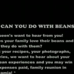 Ceri's Queens Beans Ad