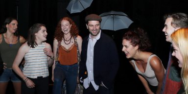 Matthew Rhys and grads from the Royal Welsh College after their NYC Showcase on Sept 26.