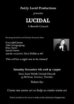 "Lucidal"   A Benefit Concert with Gwyndaf Jones