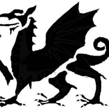 Welsh Dragon Halloween Stencil (Medium Difficulty Pattern)
