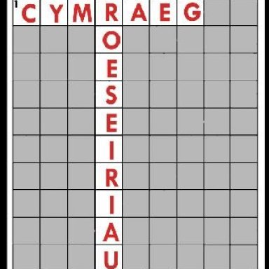 Cymraeg Vocabulary Crossword 6 