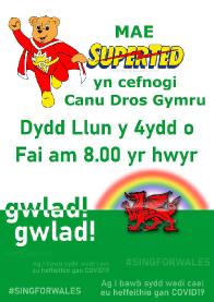  Sing For Wales Poster Cymraeg w/Superted