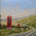 Calling Long Distance (the most remote phone box in wales, near Tregaron), 16x12 inch, oil.