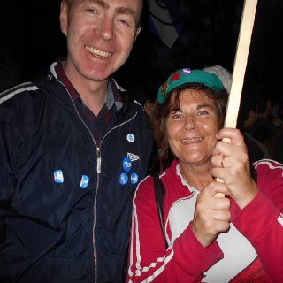 Adam Price with Gwenno Dafydd