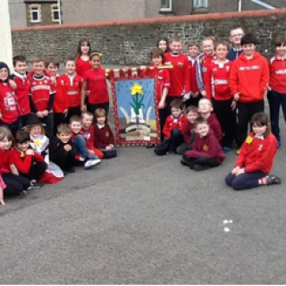 school St David's Day banner