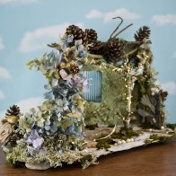 Hydrangea Fairy House, left side view