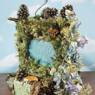 Hydrangea Fairy House, side view