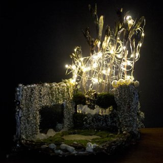 Golden Forest Fairy House, dark view