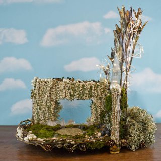 Golden Forest Fairy House, side view