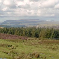 View from Abernant towards Brecon Beacons