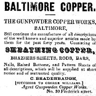 Old advert for copper