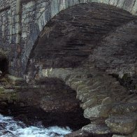 Old Roman bridge under the A5