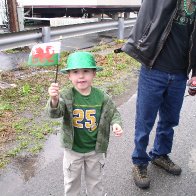 Showing his Wales Flag