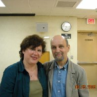 Peter's New York Poetry Reading Tour, May 2009: Peter with Tammy Nuzzo-Morgan, Suffolk County Poet Laureate, USA