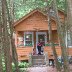 Peter's New York Poetry Reading Tour, May 2009: Rivke outside her and Menke's home in Spring Glen in the Catskill Mountains, USA