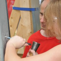 Carving in Welsh Slate at the folklife festival 2009