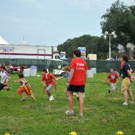 Rugby lessons on the Mall Folklife Fest 09