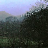 Snowdonia @ Dusk backlit opaque chalk sharpened