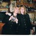 Two English girls posing for a pub photo