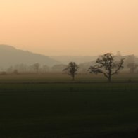 Paxton's Tower from Cilsane midwinter sunset