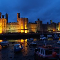 Caernarfon Castle at night 150209 - 1280pix