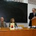 Peter, Olimpia, and Professor Zotta at the launch of Peter's verse drama THE BOY AND THE LION'S HEAD