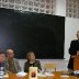 Peter, American poet Robin Metz, Olimpia, and Professor Zotta at the launch of Peter's verse drama THE BOY AND THE LION'S HEAD