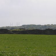 ancient engineering and modern- the first Severn Bridge in the background