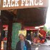 Peter outside the Back Fence, New York, before his poetry reading: April, 2010