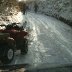 Postoffice van stuck on icy incline at Cilonen dell.