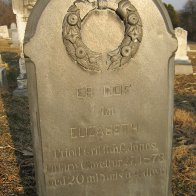 Slate tombstone inscribed in Welsh