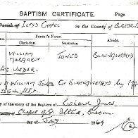 Richard W. Jones baptism record