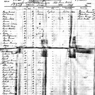 manifest page of Isaac Webb