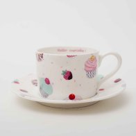 Cupcake tea cup and saucer