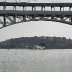 Menai Bridge and the island Gored Coch