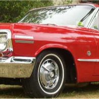 My Wife's First Car - Red 63 Chevy - 2 Door - Hard Top - Side View