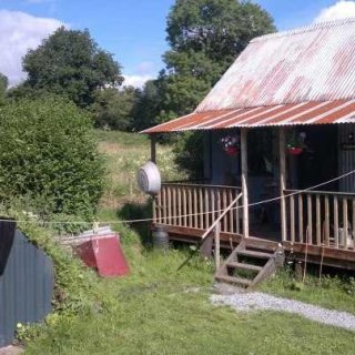 Museum garden as it is today with original Anderson Shelter and 1940s Cottage