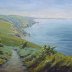 Painting of Llangrannog and the Ceredigion Coast Path