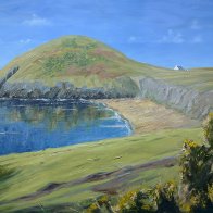Summer at Mwnt, 36x24 inch, oil.