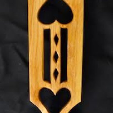 Traditional Long Panel Welsh Lovespoon