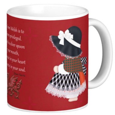 Little Welsh Lady, Poetry And Dragon Mug