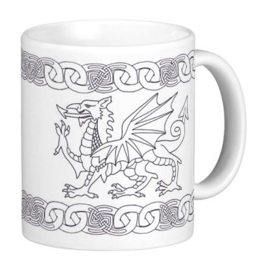 Welsh Dragon And Celtic Knot Design Gift Mug