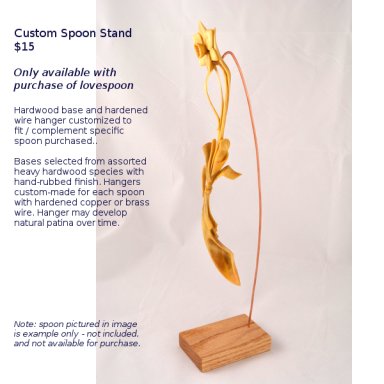 Custom Lovespoon stand (available with Lovespoon purchase)