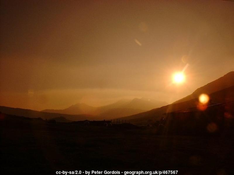 Snowdon at sunset