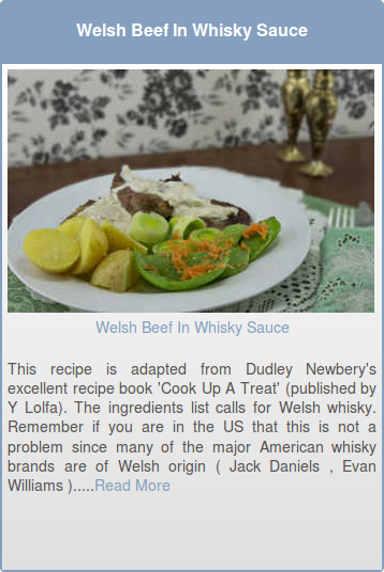 Welsh Beef In Whisky Sauce