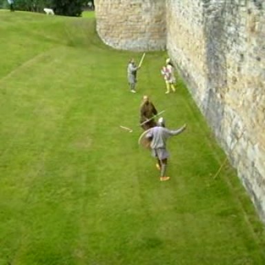 Viking re-enactment Flint Castle, Flintshire, North Wales